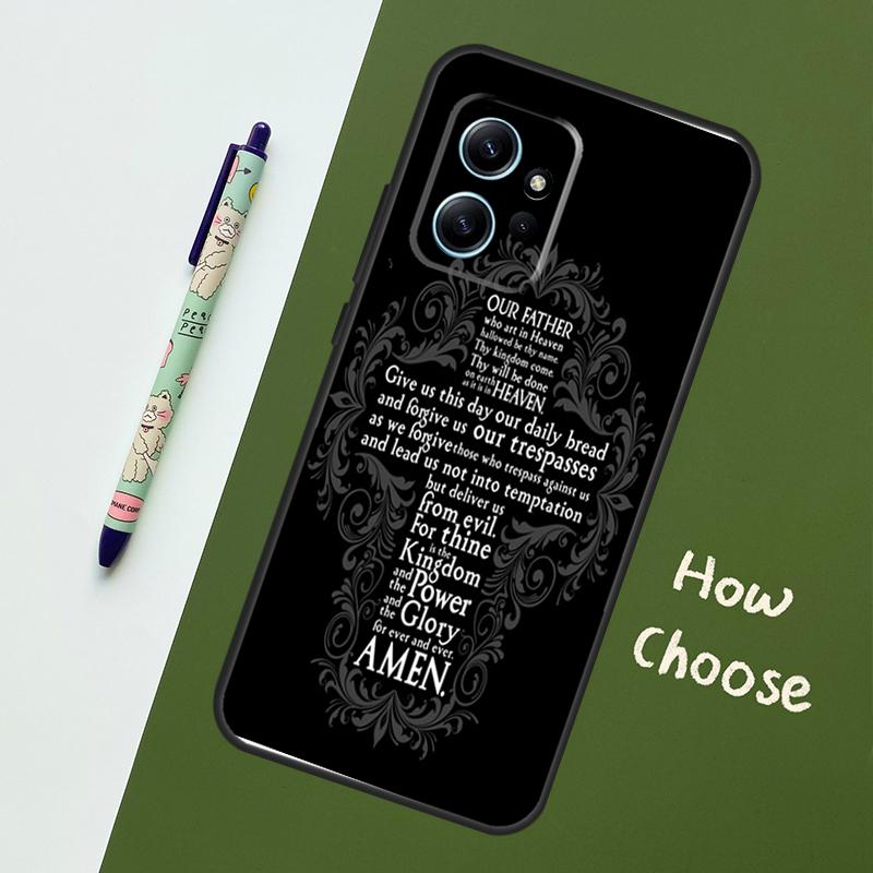 Christianity Lord Prayer Case For Xiaomi Redmi Note 14 10 11 12 13 15 Pro Plus Cover For Redmi 15 13C 12C 10C 14C 15C