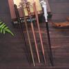 Harry & Hermione Premium Magic Wand Set - Finely Carved Metal Heart Core.