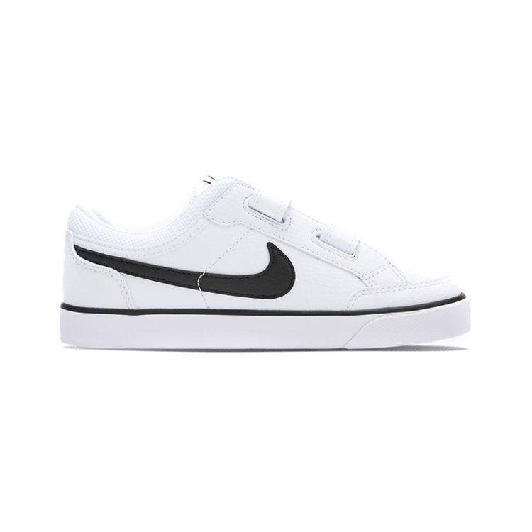 Nike Capri 3 Ltr Abrasion Resistant Cushioning Low Top Skateboard Shoes White Black Children Aged 3 7 Years Old 579948-106