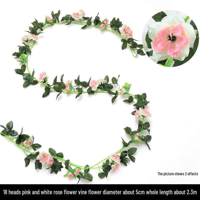 Green Leaf Rattan Grape Decorative Artificial Vine for Balcony & AC Pipe Cover