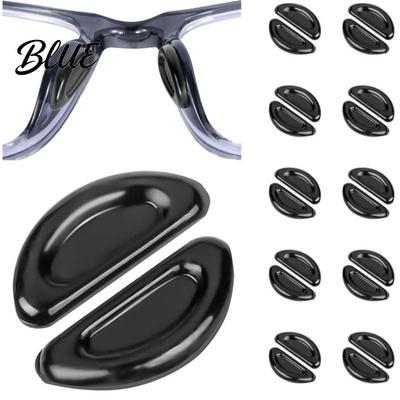 Silicone Nose Pads 25 Pairs Glasses with Adhesive Backing Anti-Slip Stick-on Eyeglasses Cushions Grips D-Shape for Sunglasses Reading Soft
