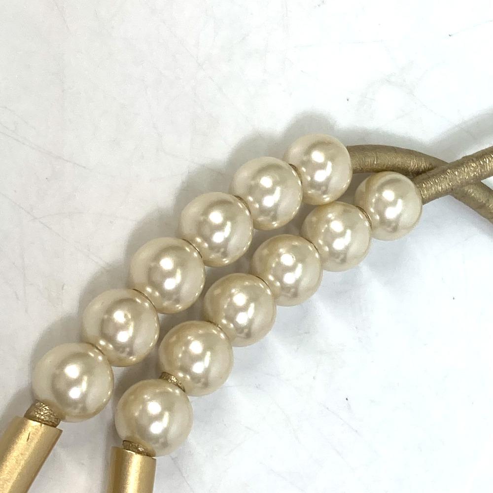 Chanel 01C Faux Pearl  Belt Leather Gold