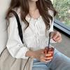 New Long Sleeve Spring Sweet Blouse Lace Up Women White Shirt Casual Girls Elegant Korean Fashion Women Blouses Femme Tops Soft 11700