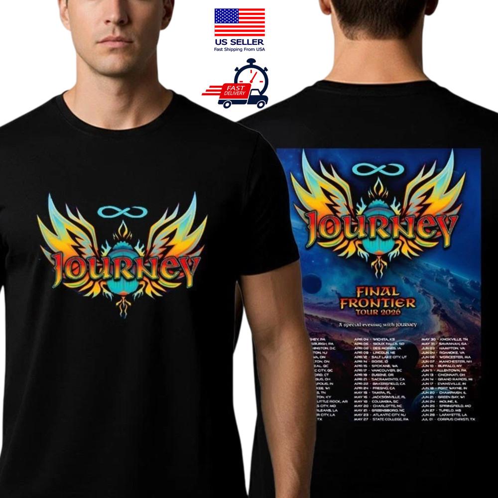 Journey Band Final Frontier Tour 2026 Schedule Tour Dates Unisex Tshirt Unisex T-Shirt M