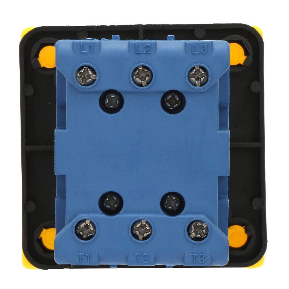 Akozon Load Circuit Breaker Switch, 3-Pole, 2-Position Cam On/Off Power Transfer Switch (25A)