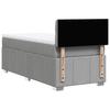 Vidaxl Letto Continentale Con Materasso, Grigio Chiaro, Tessuto, 90X200 Cm