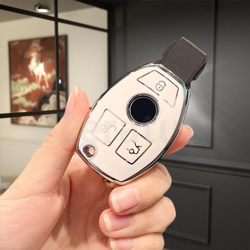 Shell For Mercedes Benz Cla Glc Glk W203 W212 C180 Glk300 Cls Slk W205 W212 X166 W176 W211 W204 W222 W463 Tpu Car Key Case Cover