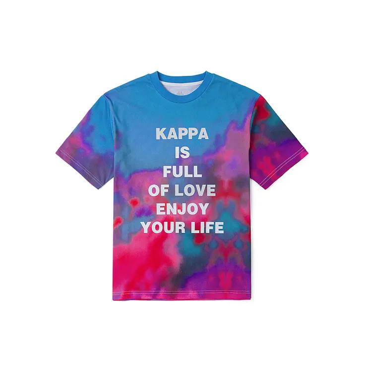 Kappa Drop Shoulder Sleeve T Shirt Unisex Blue (Unisex) T-Shirts K0CX2TD17D