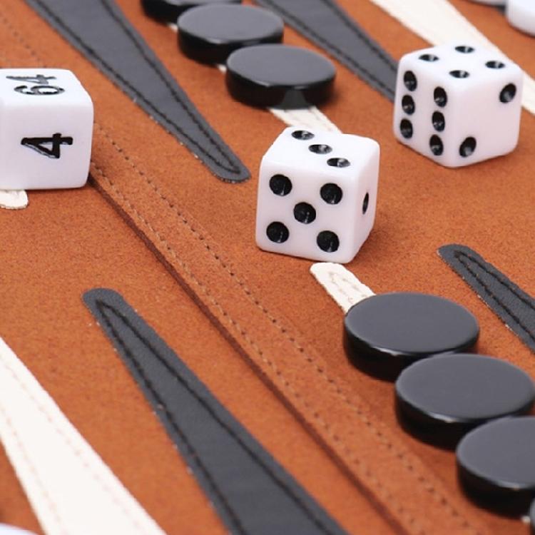 Backgammon Board Game Portable Folding Chess Board Outdoor Backgammon Set Strategy Board Game for Table Game Enduring