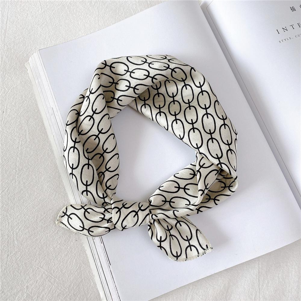 

50 Шелковых Квадратных Шарфов для Женщин - Универсальный Модный Аксессуар для Весны, Осени и Лета 50-50 cm