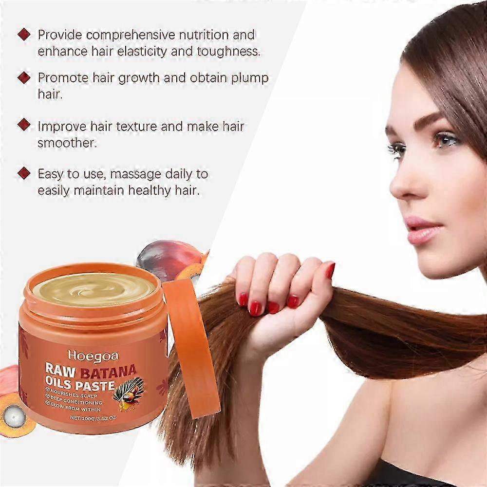 Batana Oil for Hair Growth - Natural Batana Oil from Honduras for Thick and Strong Hair, Nourishes Scalp & Split Ends, Anti-Frizz Care