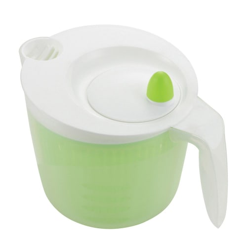 Pearl Metal Vegetable Drainer/Salad Spinner, Green, Just Right C-8492