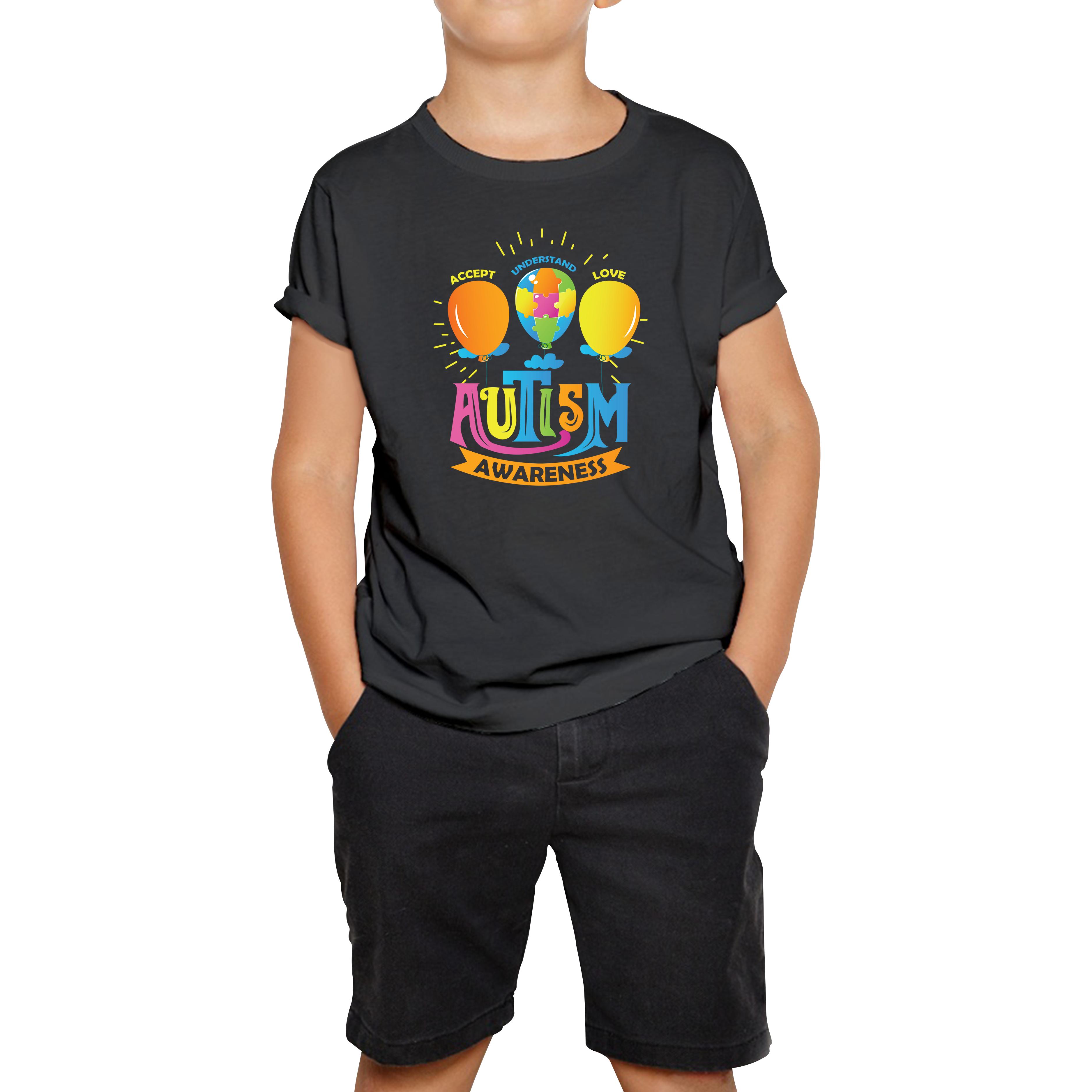

Autism Awareness Accept Understand Love Kids T Shirt 120
