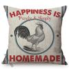 Nordic Farm Animal Cushions Cover Cock Cow Farmhouse Poster Pencil Drawing Cotton Linen Decorative Bed Sofa Pillow Cases Cojines