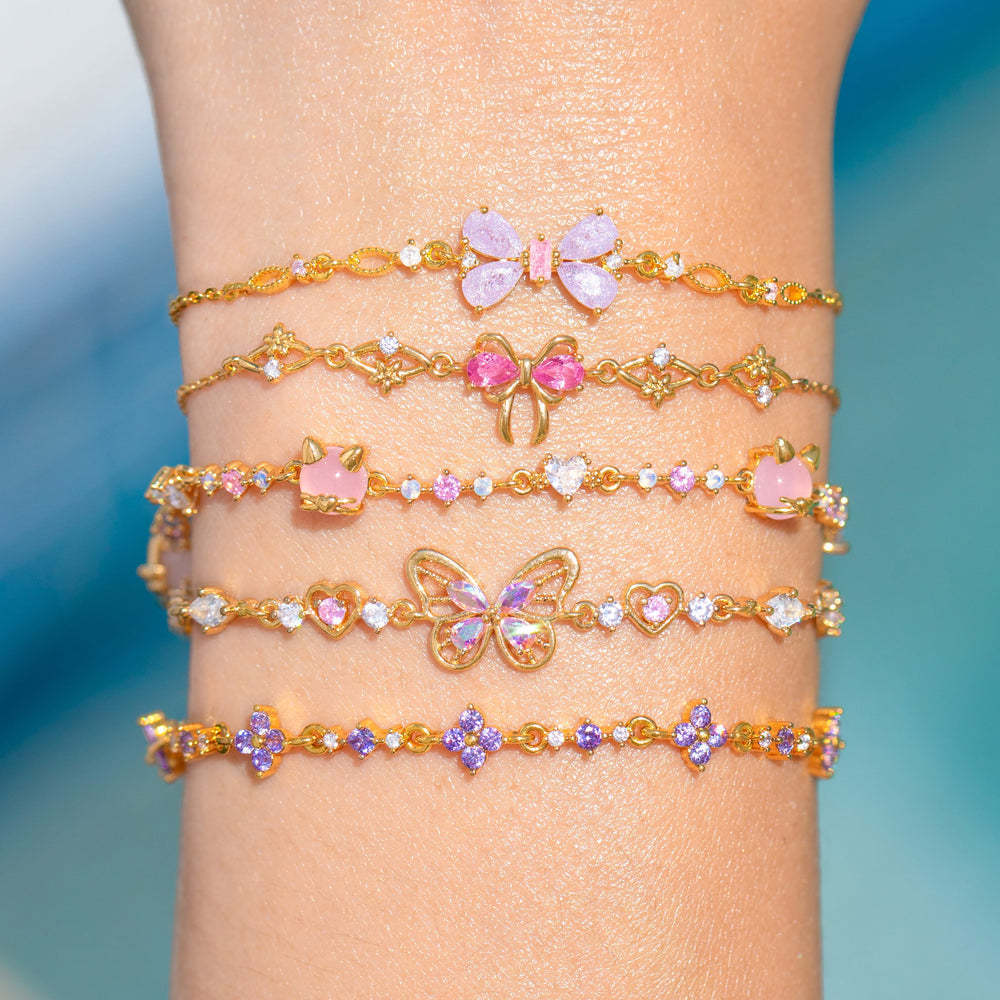 Bow Zircon Bracelet Wind Zircon Bracelet Zircon Flower