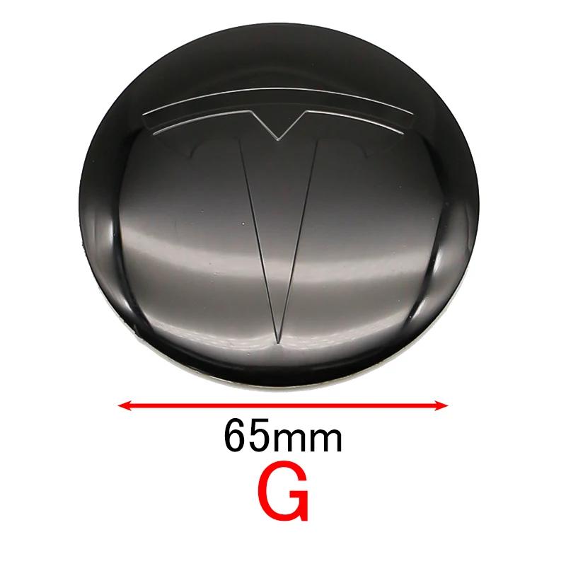 4Pc 65mm Car Wheel Hub Center Caps Emblem Stickers for Tesla Model 3 Y S X Roadster Hub Cap Center Cap Logo Sticker High Quality