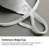 Men Bulge Cup Soft Polyester Cotton Stereo Shape Bulge Covering Up Underwear Cup with Strap White