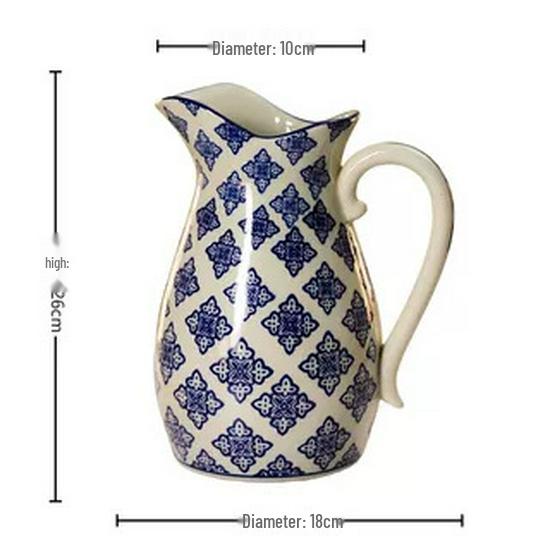 Chinese Style High-Temperature Fired Ceramic Vase for Home and Restaurant Décor