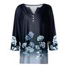Damen 3/4-Ärmel Shirts Grafik-T-Shirts Shirts Lässige Basic-Tops Pullover