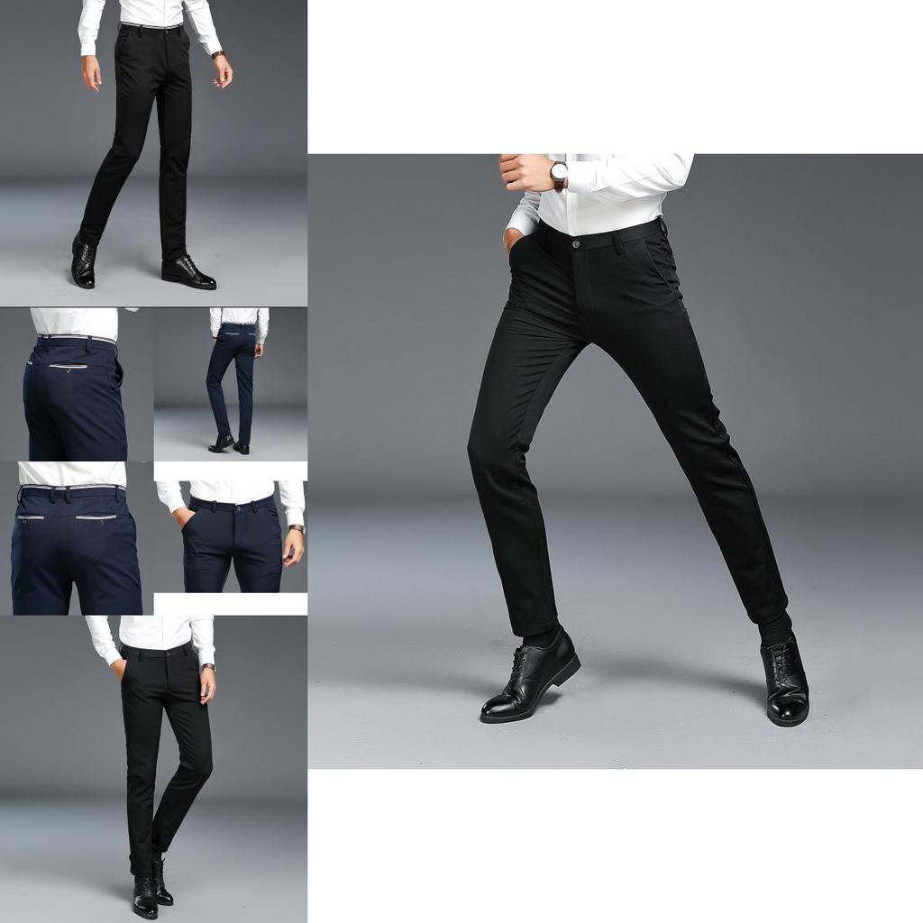 Premium Quality Fashion Young Men's Tight Slim Pants Casual Basic Stretched Trousers