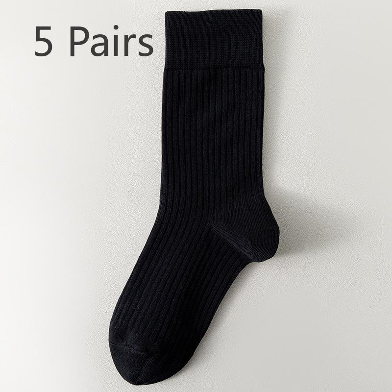 5 Pairs of Pure Cotton Anti Odor and Antibacterial Mid Calf Postpartum Socks for Women In Autumn and Winter