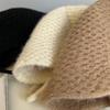 Herbst und Winter Kaschmir gestrickter Eimerhut mit offenem Riemen Damen warmer Loli Beckenhut