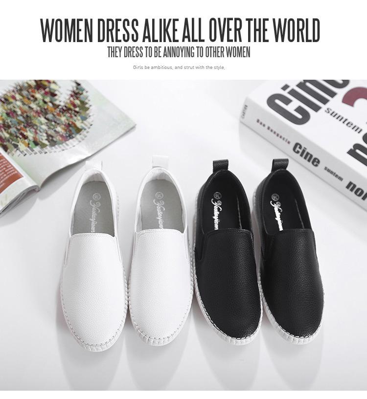 Mocassini bianchi versatili slip-on da donna – Scarpe casual basse da sera per l'autunno 2025