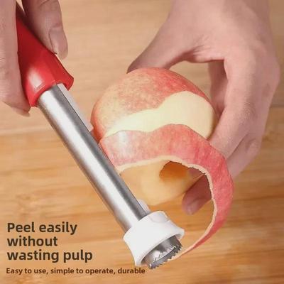 Einziehbarer Obstentkerner und -schäler aus Edelstahl für Äpfel und Birnen