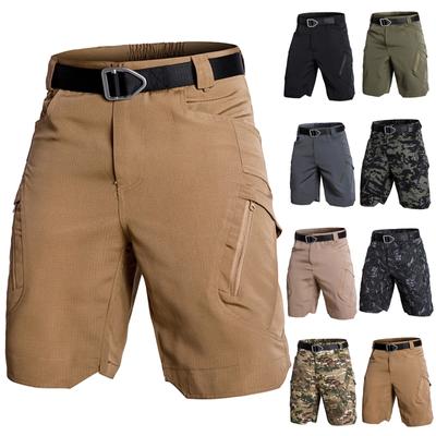 Roupas de trabalho esportivas masculinas com bolsos, shorts soltos casuais, shorts casuais de corrida com cordão
