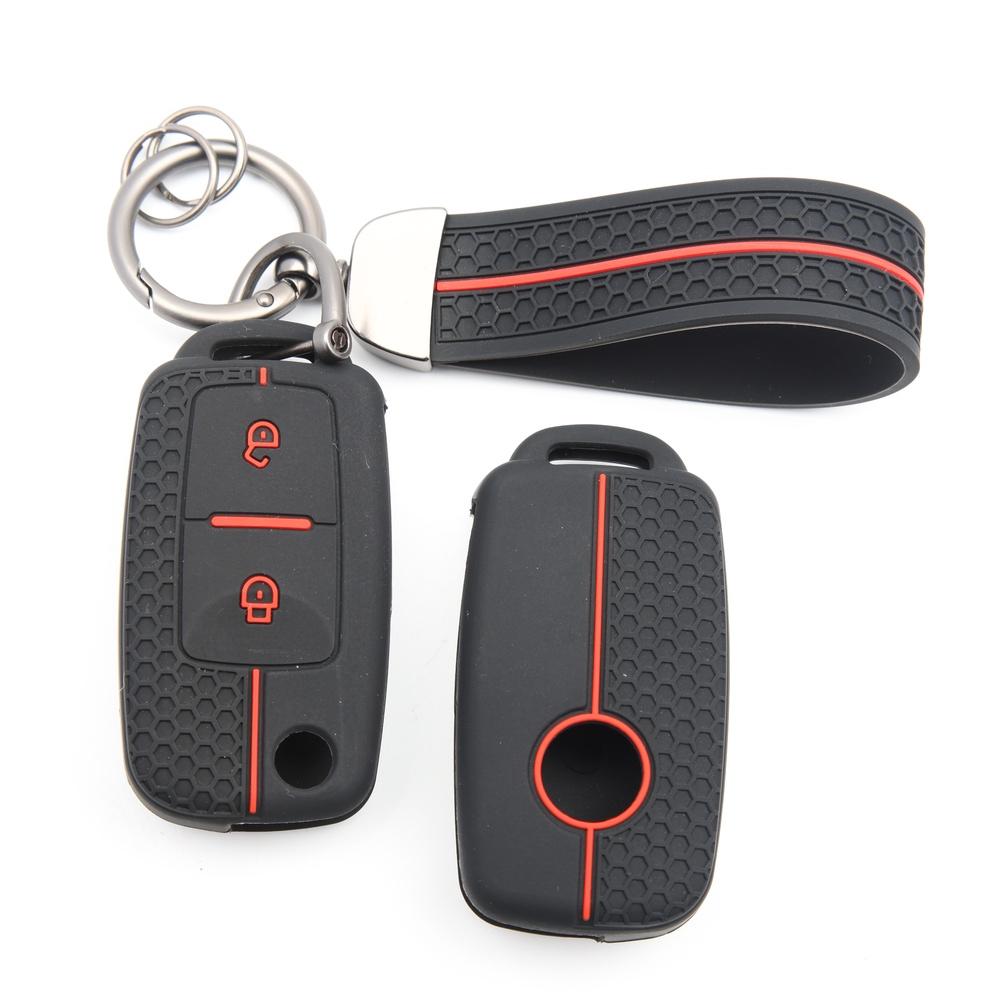 Key Fob Cover for Volkswagen Polo Passat Golf B5 MK5 MK6 Eos Bora Anti-Scratch Guard Shockproof Protection Soft Grip Texture Responsive Button Touch