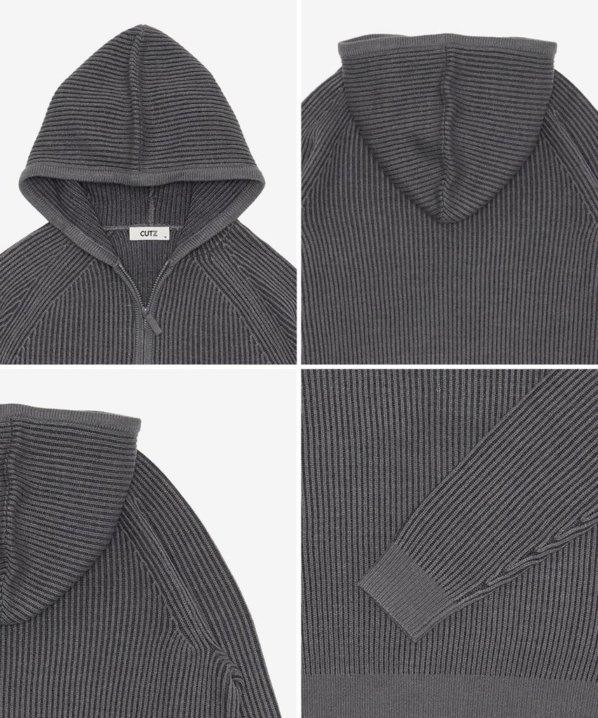 CUTZ Two-Tone Ribbed Hoodie Knit - 2 Colors