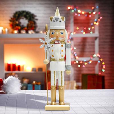 Nutcracker Statue Figurine Sculpture Desktop Ornament for Living Room