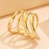 Elegant Hollow Rings Featuring Irregular Lines Fashionable Finger Rings Suitable for Dates Parties and Daily Outfits