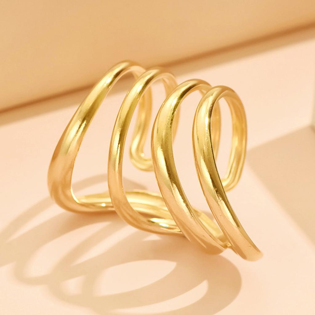 Elegant Hollow Rings Featuring Irregular Lines Fashionable Finger Rings Suitable for Dates Parties and Daily Outfits