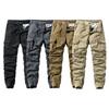Men's Casual Pants for Spring and Autumn, American-Style Loose Cargo Pants with Multiple Pockets and Jogger Cuffs, Export Surplus with Tags Removed