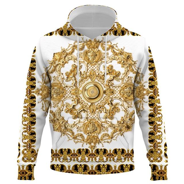 Männer Frau Goldene Leopard 3D drucken Hoodies Sweatshirts Mode Kapuzen Hip Hop Herren Marke Hoodie luxus Streetwear dropshiping