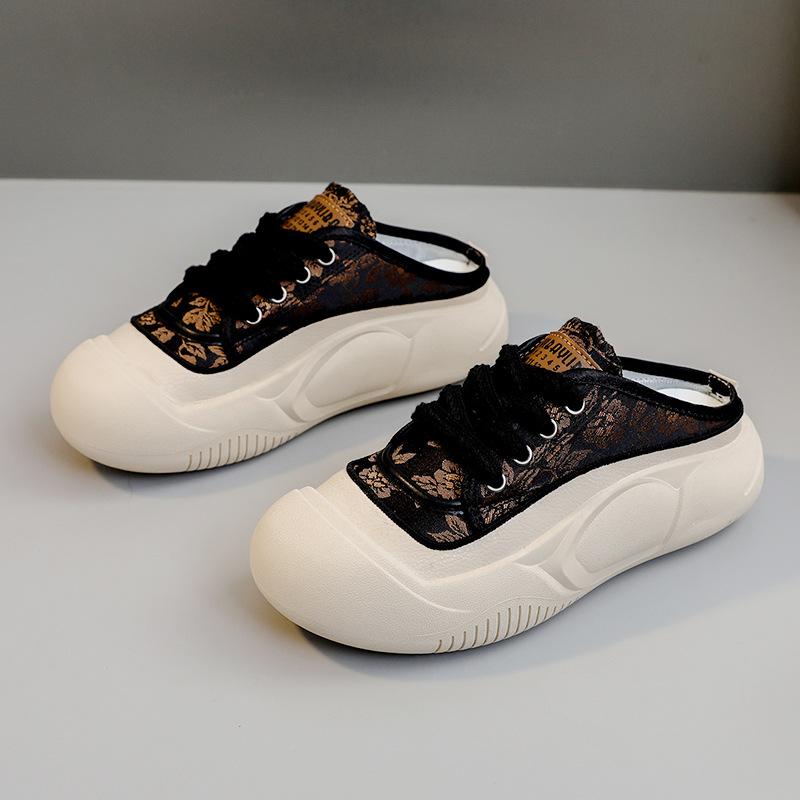 

Zyxfl53 новые сетчатые полутапочки, женские летние модные повседневные дышащие тапочки на платформе, увеличивающие рост, сандалии, женская обувь 40