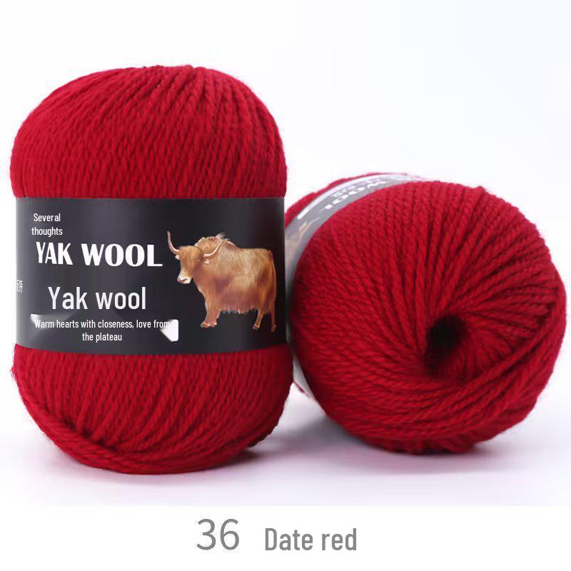 Hand-Knitted Medium-Thick Yak Wool Yarn for Scarves, Hats, Coats, Vests, and Sweaters