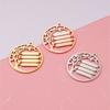 New Mirror Polished Stainless Steel Circular Hollow Tree Pendant, Used for DIY Making Necklaces, Bracelets, Jewelry 10 Pcs