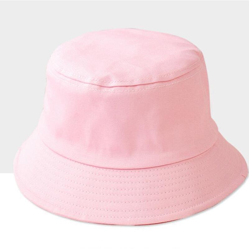 Summer Foldable Bucket Hat Outdoor Sunscreen Solid Color Unisex Fisherman Fishing Hat Cap