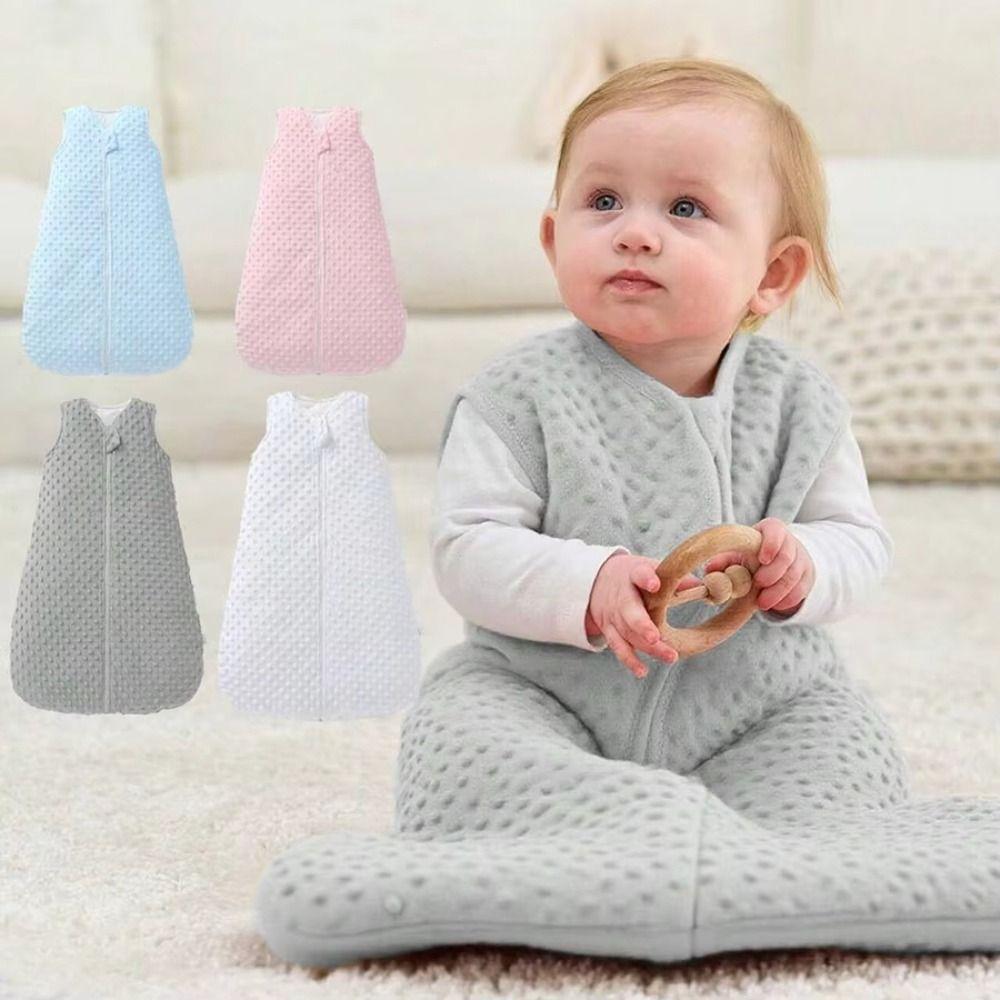Sleeveless Baby Sleeping Bag Bean Velvet Baby Sleeping Sack Baby Sleep Blanket Unisex Baby
