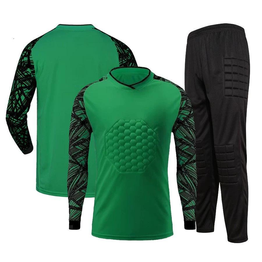 Goalkeeper Long Sleeve Padded Jersey Set - Anti-Fall, Anti-Collision Football Uniform