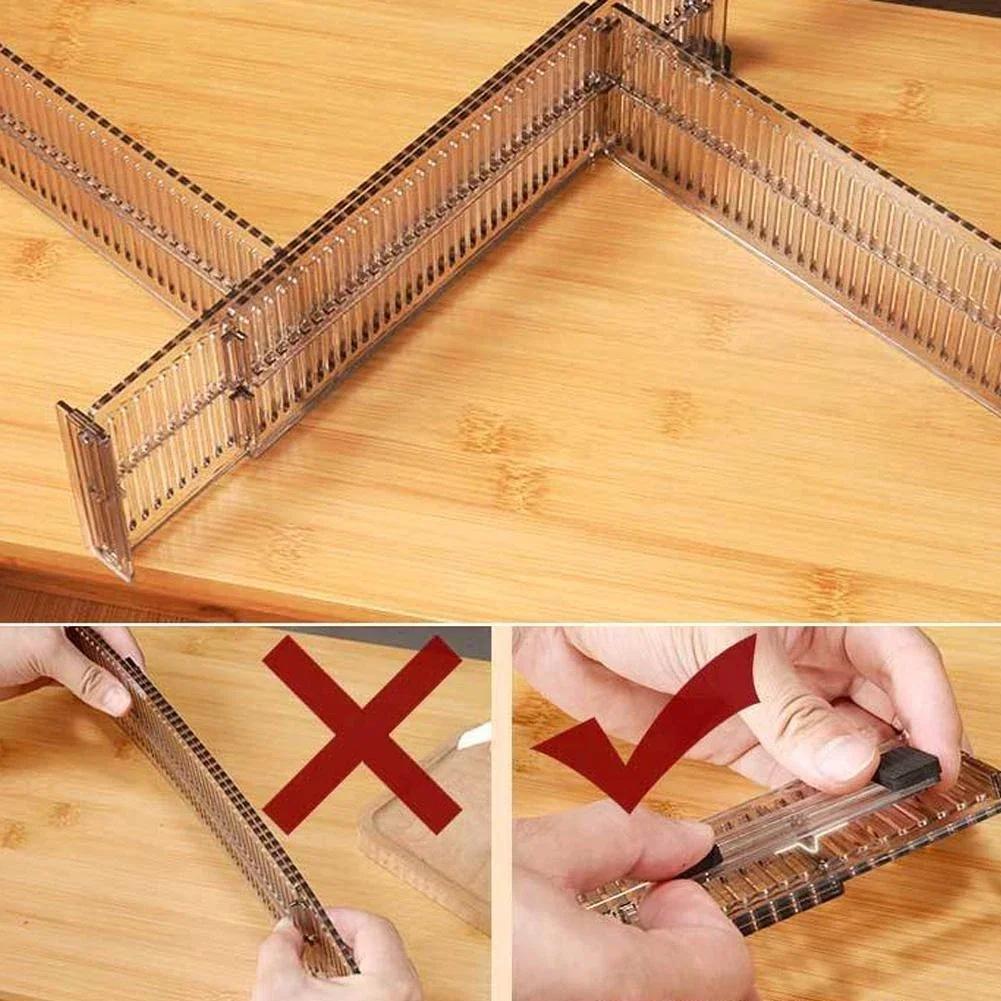 2Pcs/set Adjustable Drawer Cabinet Storage Partition Divider DIY Organizer Storage Shelves Cabinets Home Drawer Holder