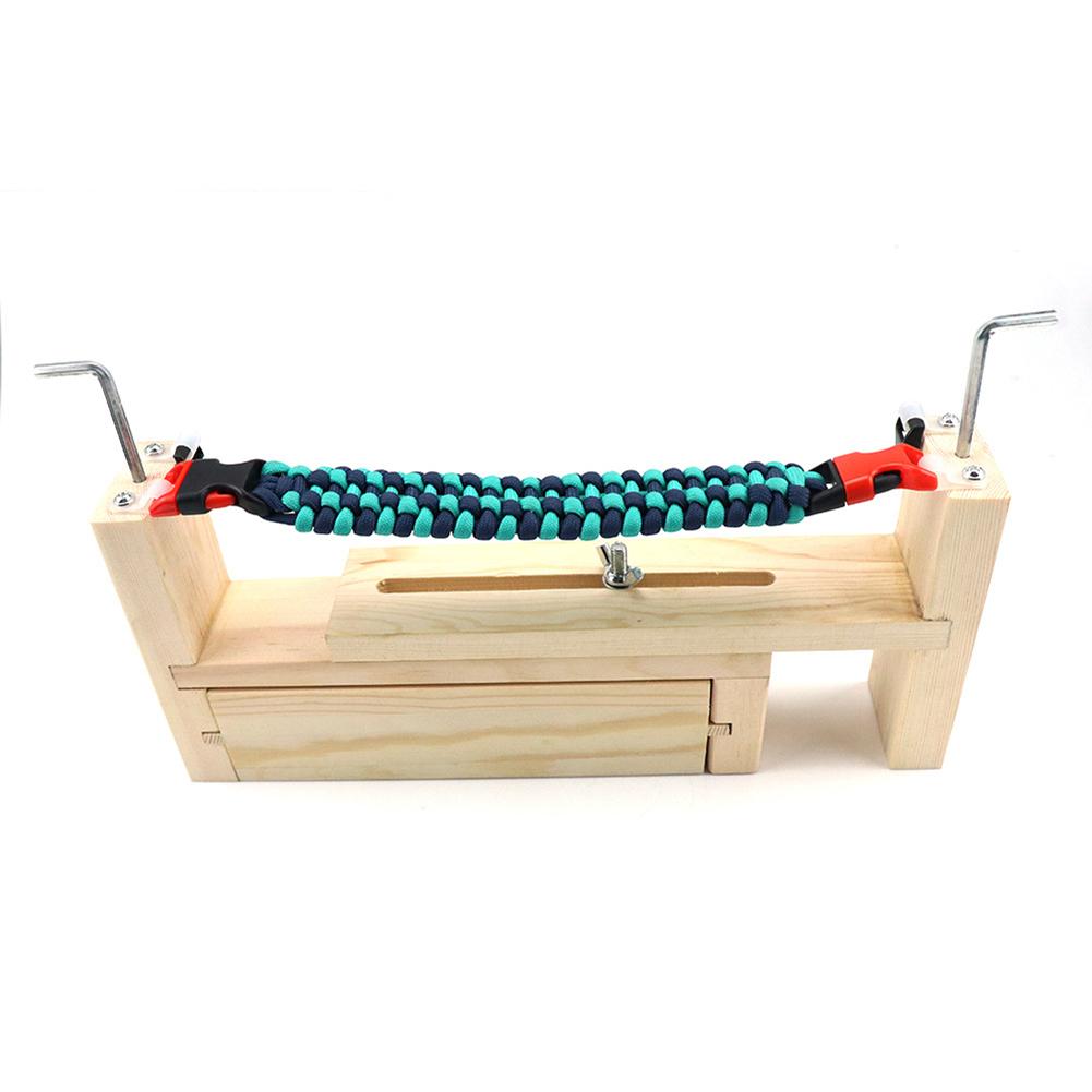 DIY Wood Paracord Jig Bracelet Maker Adjustable Weaving DIY Craft Maker Bracelet Knot Tool Bracelet Wristband Knitting Tool