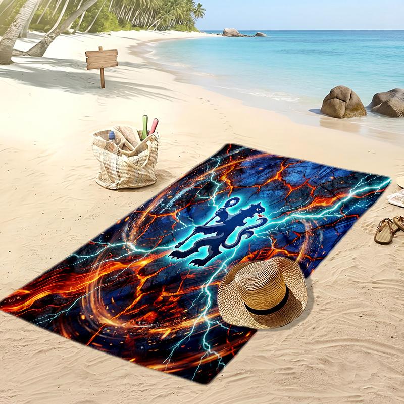 Chelsea FC Printed Beach Towel Quick Dry Soft TowelPortable Large Rectangular Beach Blanket for Travel Swimming Pool