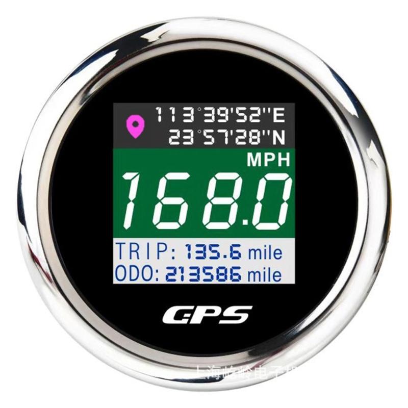 Digital Map Speed Gauges 52mm Display Real Time Navigation Data Trip Odometer Digital Speed Meter for Car Boat Motorcycle