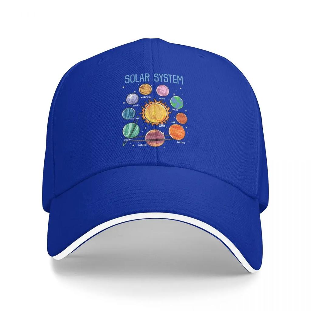 Gorras de Béisbol Planetas del Sistema Solar Ciencia Espacio Personalizadas Unisex Deporte Gorras de Verano