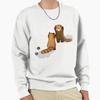 Unisex Cotton Sweater Pullover Hoodie Printed Sweater Cut Two Red Panda Pullover Sweatshirt Casual Long Sleeve Sweatshirt