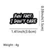 Motivational Cartoon Medal: Creative Metal Brooch with English Lettering for Clothing Accessories