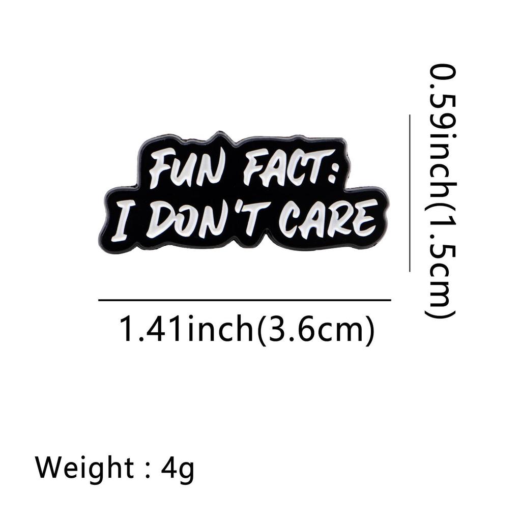Motivational Cartoon Medal: Creative Metal Brooch with English Lettering for Clothing Accessories